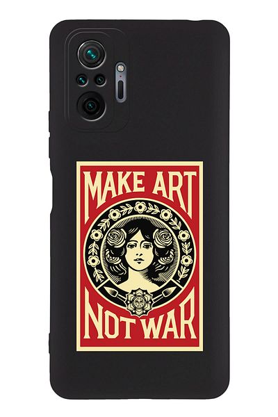shoptocase حافظة هاتف متوافقة مع هاتف Xiaomi Redmi Note 10 Pro بتصميم Make Art Not War