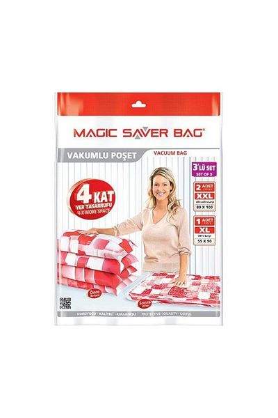 Magic Saver Bag 3-piece Vacuum Storage Bag - Comfortable and Technological Design