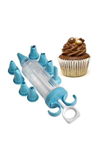 Titiz 9 Pieces Cream Squeezing Pump Tip Cake Decorating Apparatus Bpa Free