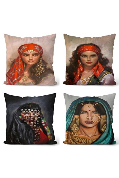 EVPANYA Priloženi ženski dizajn Dvostrano 4-dijelni Navlaka za jastuk