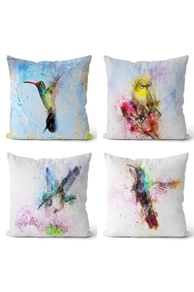 EVPANYA Antikne obojene ptice Sa deznom dvostrane Štampano 4-dijelne Navlaka ...