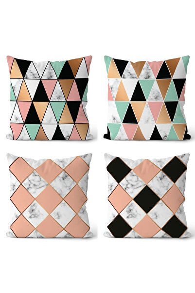 EVPANYA Mozaik Mermernog dezena Dvostrani Štampano 4-dijelni Navlaka za jastuk