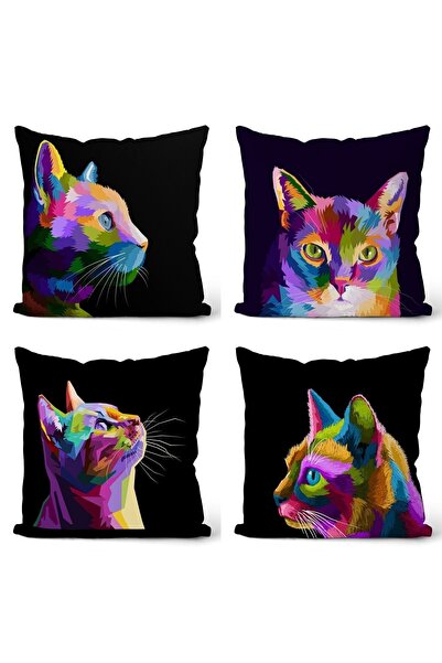 EVPANYA Кольорові малюнки тварин 6 візерунків, двосторонній принт, набір з 4 ...