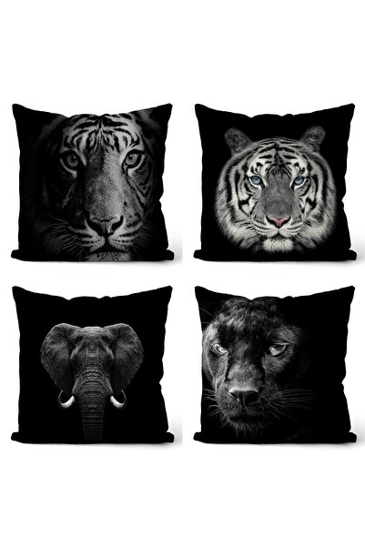 EVPANYA Африка Тварини Колаж 3 Візерунки Двосторонній Друк 4 Штук Подушка