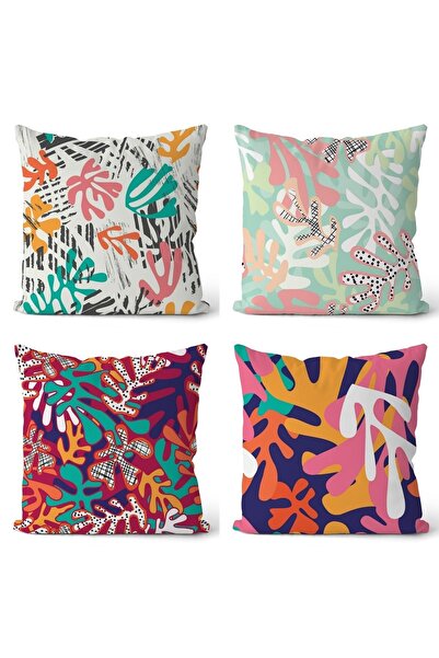 EVPANYA Двосторонній чохол для подушок з пастельним дизайном, 4 шт.