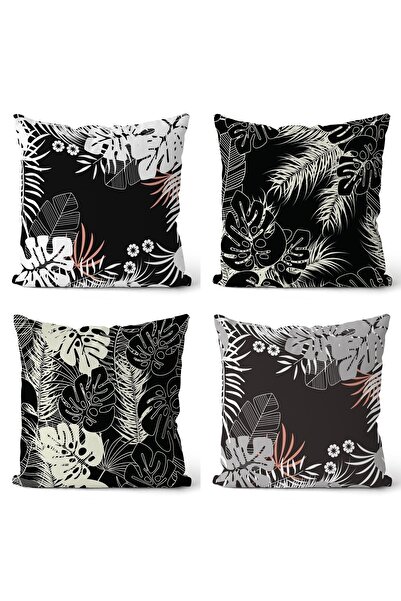EVPANYA Чорно-білий чотирикутний чохол для подушки з двостороннім принтом у в...