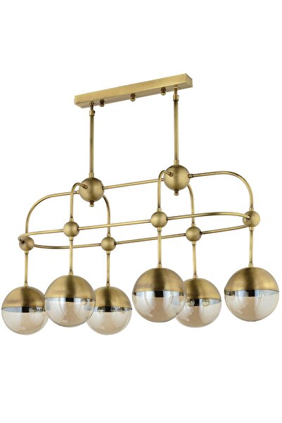 LampaLuce Bozzolo Modern 6'lı Sarkıt Avize Sarı