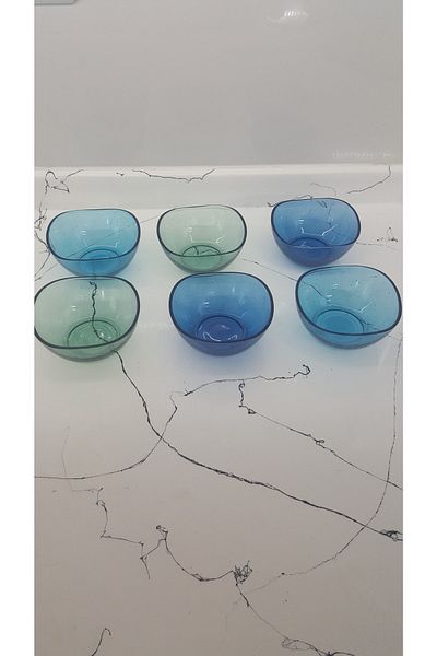 Ocean Lava 6-Piece Bowl Set (organic Paint)