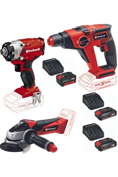 Einhell Te-hd 18/12 Matkap Te-ag 18/115 Avuç Taşlama Te-ci 18/1 Li Vidalama 3...