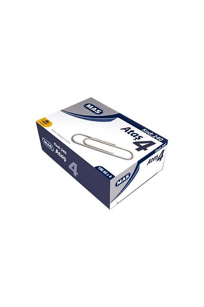 Mas Paper Clip Nickel Coated No:4 100 Piece Paper Clip