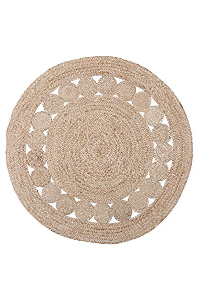 MYHOME HALI Urban Jüt Halı U102 %100 Naturel El Dokuma Yuvarlak