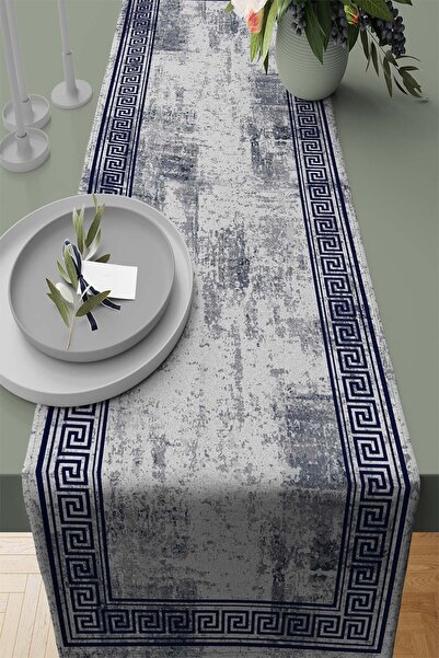 Viva Home 40x140 см Бігунок Тканина, що не залишає плям Преміум Шовкова тканина Скатертина Versace Дизайн Rnr326