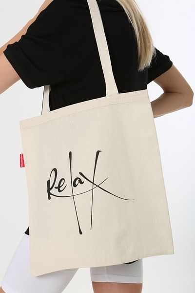 Serkan Çanta Bez Çanta Atölyesi Υφασμάτινη τσάντα Tote Bag Relax Printed