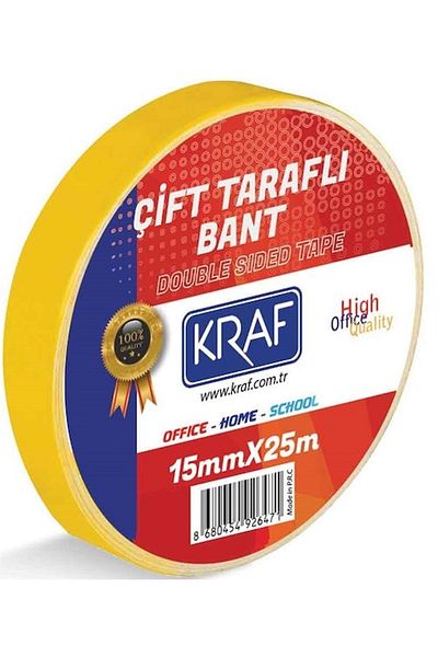 KRAF Ταινία διπλής όψης 15 mm X 25 Mt