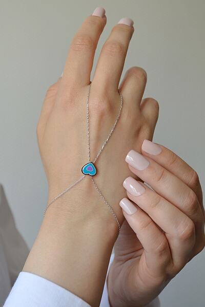 Argentum Concept 925 Ayar Gümüş Mineli Kalp Şahmeran - 45095501