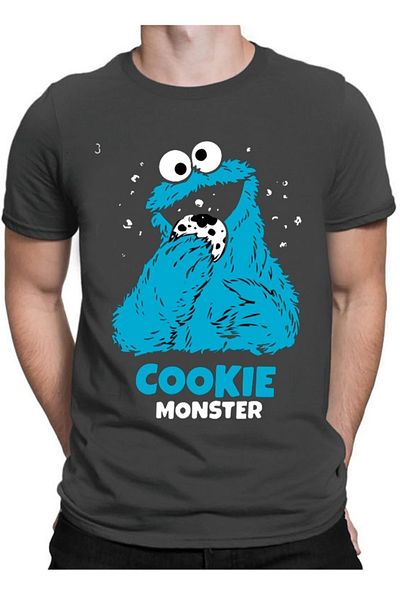 Kuzgunshop Cookie Monster Unisex T-shirt