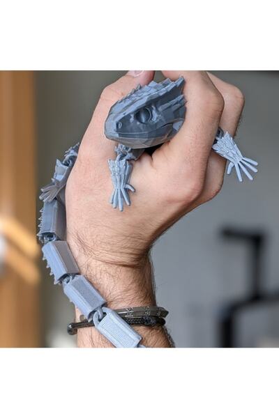 TuransoyCraft Hareketli Timsah Ejderi Oyuncak 34 Cm (BÜYÜK BOY)