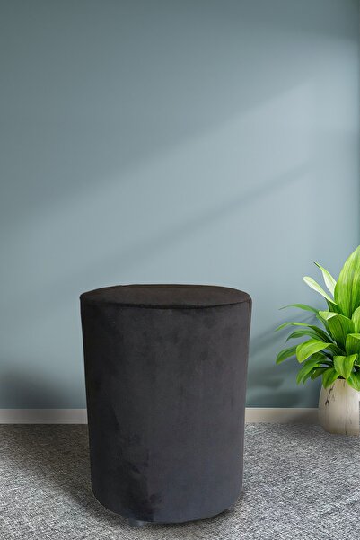 Home Creas Silindir Siyah Puf