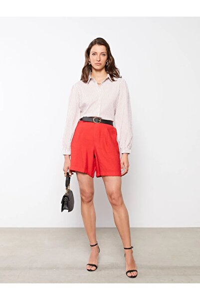 LC Waikiki Beli Lastikli Düz Cep Detaylı Kadın Şort
