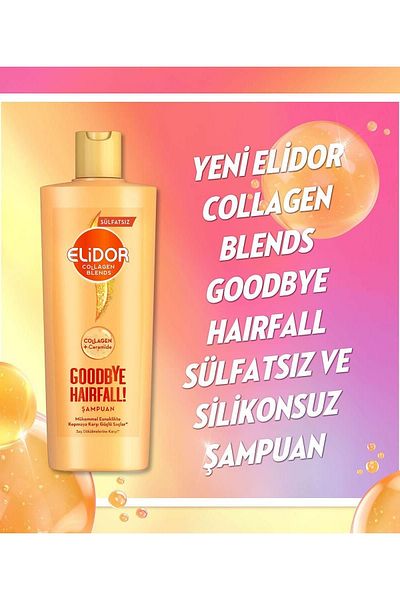 Elidor Collagen Blends Sulfate Free Shampoo Anti-Spill 350 ml