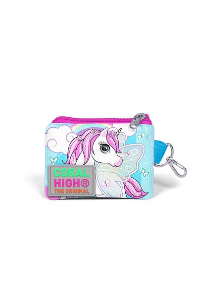 Yaygan Coral High Blue Pink Unicorn Coin Purse 21811