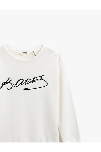 Koton Kız Çocuk Yazı Baskılı Beyaz Sweatshirt 2kkg17410ok