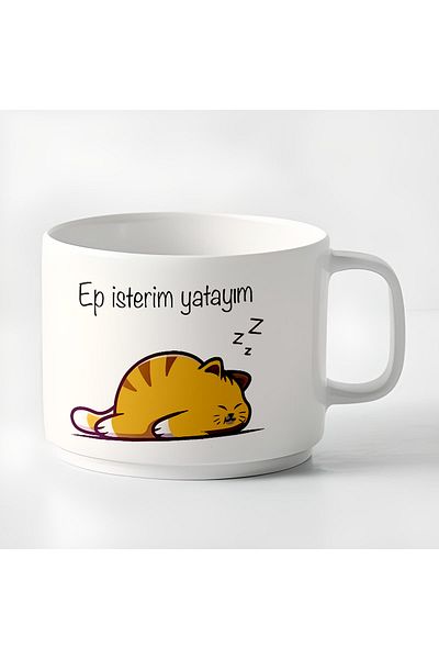 GünayStore Double Turkish Coffee Cup & Espresso Ep Isterim Yayayim Mug 180 Ml