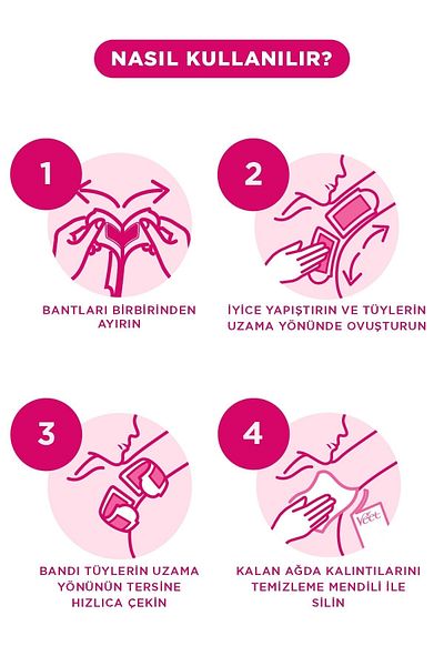 Veet Pure Wax Tapes for Bikini & Underarm 16 Pieces + 3 Cleaning Wipes