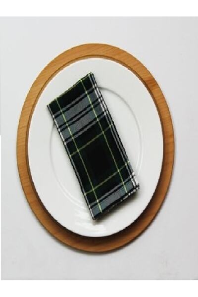 Çizgikare Set de 6 șervețele din pânză în carouri