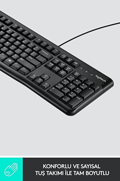 logitech Q Türkçe Kablolu Klavye Usb Siyah Kablolu Klavye Sıvı Temasına Dayanıklı