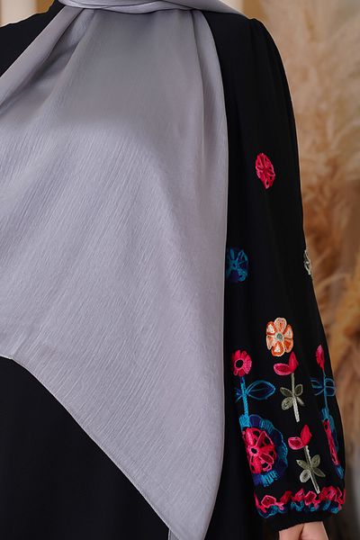 Vivals Şehrişal Evening Dress Janjan Shawl Gray