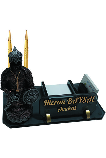 Sentez Masa Üstü İsimlik Osmanlı Zırh Biblo Isimlik Kristal Masa Üstü Isimlik
