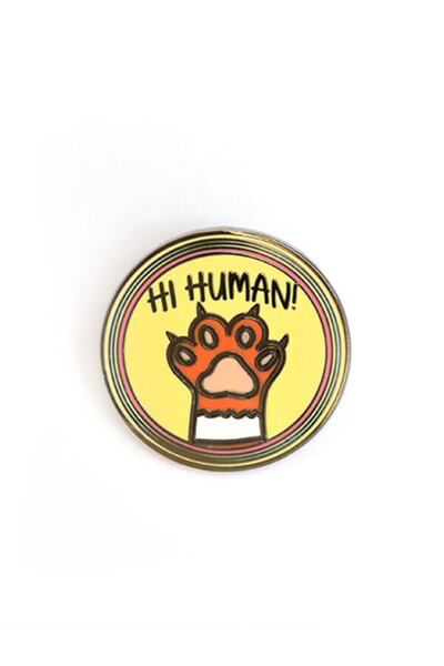 kagito “hı Human!” Tasarımlı Broş