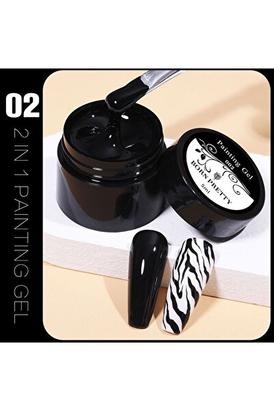 Born Pretty 2 In 1 Paıntıng Gel (ikisi Bir Arada Hem Oje Hem Çizim Jeli)