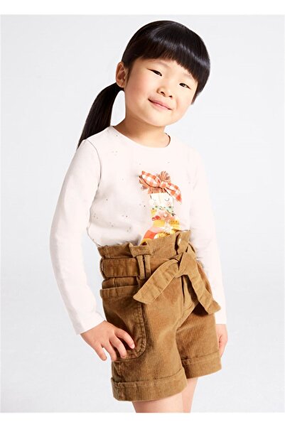 MAYORAL Kız Çocuk Kadife Şort Kahverengi 4212