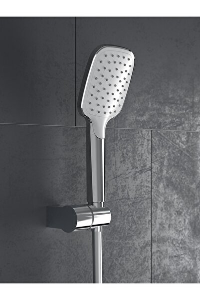 TESKA Beyaz Mafsallı Duş Seti Ve Smart Flex Hortumlu