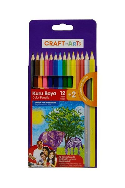 Craft and Arts Dry Paint 12+2 Colors