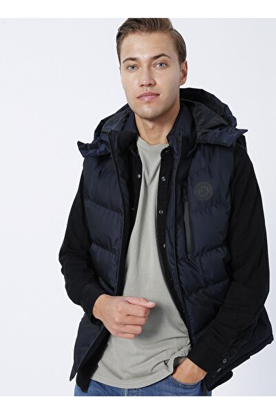Aeropostale Navy Blue Men's Puffer Vest E-Dean