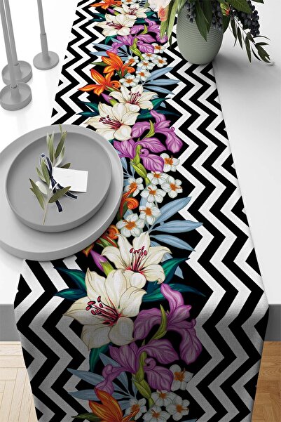 Viva Home 40x140cm Premium Ταϊλανδέζικο υφαντό ύφασμα ανθεκτικό στους λεκέδες Τραπεζομάντιλο Runner Zambak Rnr405