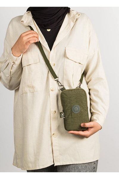 NEWISH POLO ACCESSORIES Yuppy Club Women's Waterproof Crinkle Mini Phone Wallet and Passport Cross Shoulder Bag with Neck Strap.