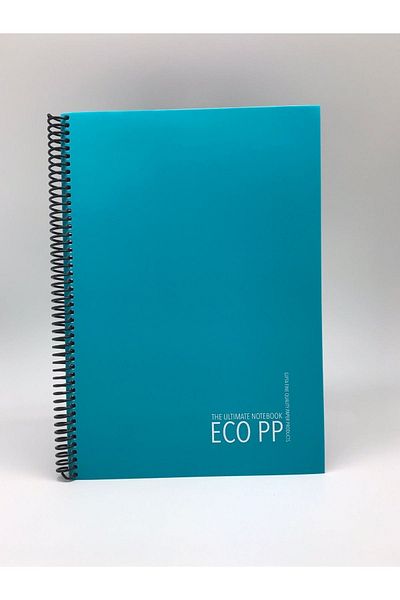 Gıpta Eco PP Spiral PP Cover Notebook A4 120 Sheets Checkered