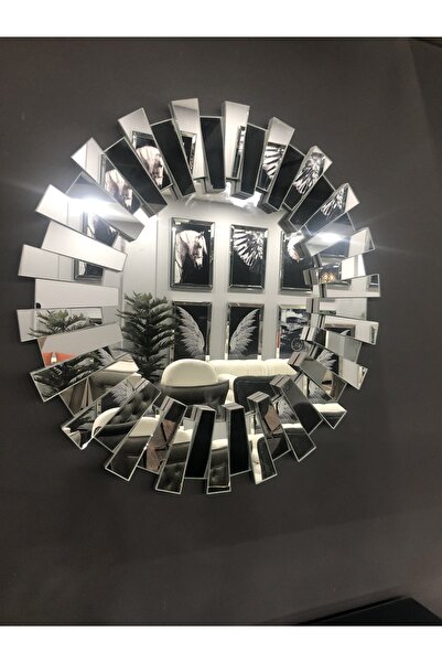 Ferri Concept 80 Cm Gümüş Piyano El Yapımı Duvar Ayna Bizoteli