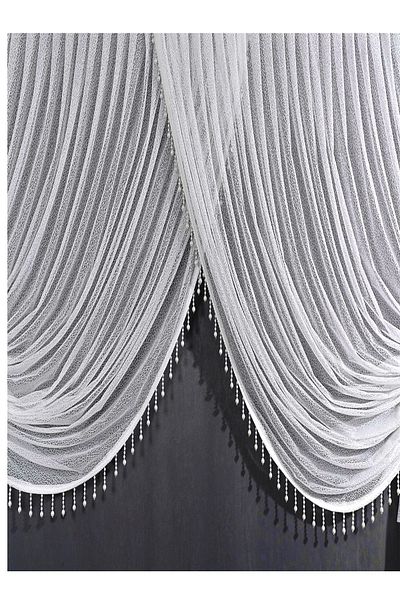 Tül Shop New Season Trend Sports Patterned Double Breasted Tulle Curtains Suitable for Living Rooms and Guest Rooms Medium Pleat