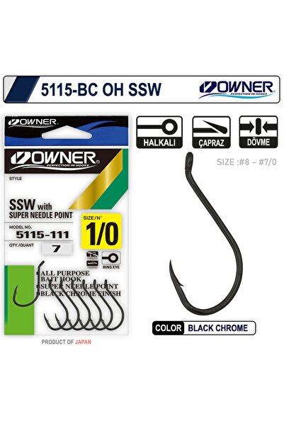 Owner 5115 Oh Ssw Black (SİYAH) Chrome İğne GRANYOZ KOFONA İĞNESİ