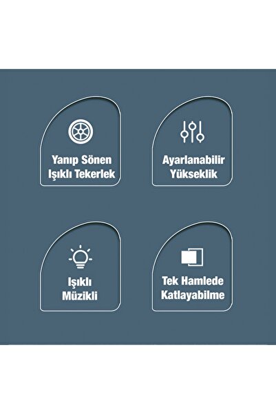 Ally Ayarlanabilir Yükseklik 3 Tekerlekli Çocuk Scooterı Katlanabilir Kaykay Mavi