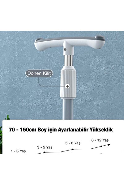 Ally Ayarlanabilir Yükseklik 3 Tekerlekli Çocuk Scooterı Katlanabilir Kaykay Mavi