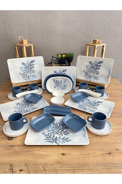 Keramika Blue Magic 30 Piece Siera Breakfast Set for 6 People 19862
