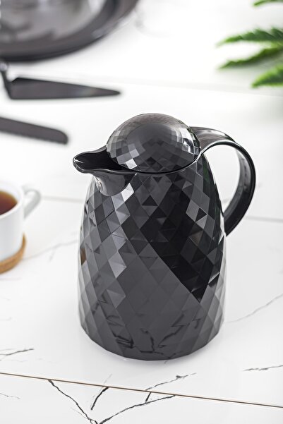 Depa Black Prism Thermos - 1 Lt, Flat Lid