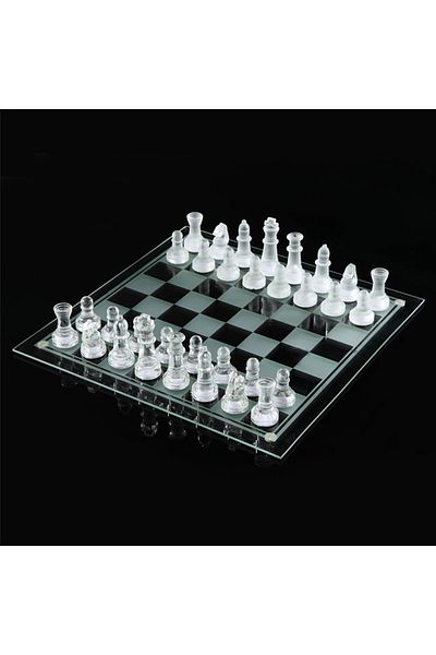 keyfimshop Gift-Decorative Glass Chess Game Set 20*20 cm