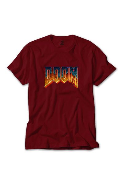 Z zepplin تي شيرت أحمر عتيق من Doom